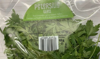 Lidl: Der niederländische Lieferant Fossa Eugenia BV informiert über einen Warenrückruf des Produktes "Petersilie Glatt, 40g".