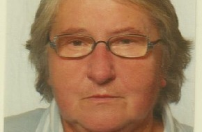 Polizeidirektion Flensburg: POL-FL: Mildstedt / Husum - 70-jährige Jutta Rohm im Raum Husum vermisst