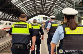 Bundespolizeidirektion Sankt Augustin: BPOL NRW: Gemeinsame Pressemitteilung der Bundespolizeiinspektion K&ouml;ln und der Deutschen Bahn AG