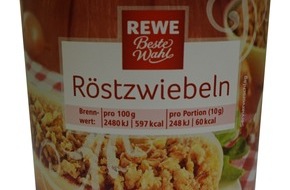 Top Taste B.V.: Produktrückruf Rewe Beste Wahl Röstzwiebeln, 150g
