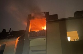 Feuerwehr Witten: FW Witten: Brand auf einem Balkon