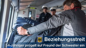 Bundespolizeidirektion München: Bundespolizeidirektion München: Schläge gegen Freund der Schwester - Heftiger Beziehungsstreit in der S4 vor Pasing