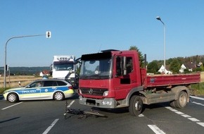 Polizei Minden-Lübbecke: POL-MI: Radfahrer von Lkw erfasst
