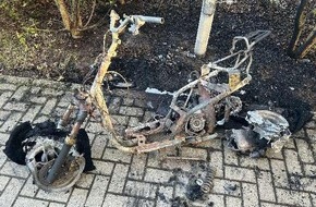 Polizei Wolfsburg: POL-WOB: KORREKTUR FOTO Motorroller in Brand gesetzt - Polizei sucht Eigent&uuml;mer