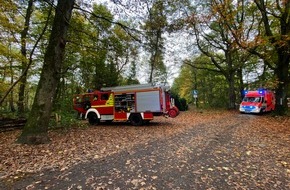 Feuerwehr Herdecke: FW-EN: Rettung aus Waldgebiet - Unterstand brannte in der Straße "In den Eichen"