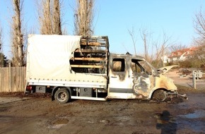 Polizeidirektion Worms: POL-PDWO: Lastkraftwagen abgebrannt