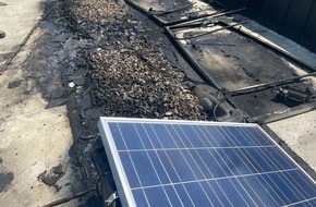 Feuerwehr Dresden: FW Dresden: Brand von Solarmodulen auf einem Dach