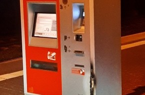Bundespolizeiinspektion Leipzig: BPOLI L: Angriff auf Fahrausweisautomaten am S-Bahnhaltepunkt Markleeberg - Gaschwitz - Wer kann Hinweise zu Tätern geben?