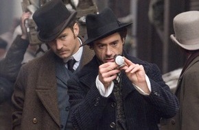 ProSieben: Legendärer Detektiv voll in Action: Robert Downey Jr. und Jude Law in "Sherlock Holmes" auf ProSieben (mit Bild)
