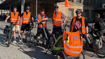 EVG Eisenbahn- und Verkehrsgewerkschaft: EVG Fahrradsommertour: „Die Schuldenbremse ist für die Schiene ein Hemmschuh!“