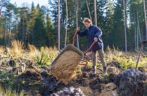 Bergwaldprojekt e.V.: Moorschutz in der Eifel: Freiwillige schlie&szlig;en Entw&auml;sserungsgr&auml;ben im Truffvenn