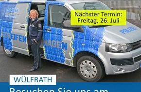 Polizei Mettmann: POL-ME: Der "Streifenwagen" macht Halt in Wülfrath - Wülfrath - 2407092