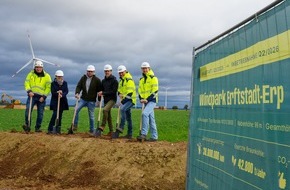 Green Planet Energy eG: Baustart für den Windpark Erftstadt-Erp: Grüner Strom für 11.000 Haushalte