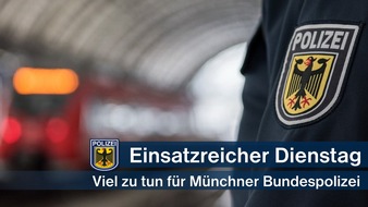 Bundespolizeidirektion München: Bundespolizeidirektion München: Einsatzreicher Dienstag für Bundespolizei / Güterzugmigration, Bedrohung, Beleidigung, Diebstahl und Körperverletzungen