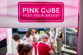 Brustkrebsfr&uuml;herkennung im Fokus: PINK CUBE heute in Stans auf dem Dorfplatz