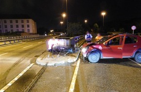 Polizeipräsidium Koblenz: POL-PPKO: Unfall auf der Europabrücke in Koblenz