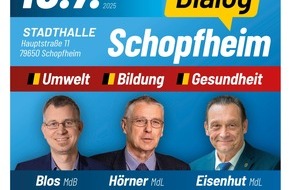 AfD-Fraktion im Landtag von Baden-Württemberg: Einladung zum Bürgerdialog der AfD-Landtagsfraktion in Schopfheim