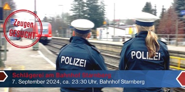 Bundespolizeidirektion München: Bundespolizeidirektion München: Schlägerei am Bahnhof Starnberg / Bundespolizei sucht Zeugen