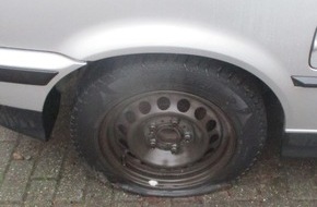Polizei Hagen: POL-HA: Reifen an neun Autos in Haspe zerstochen
