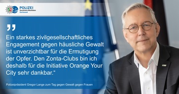 Polizei Dortmund: POL-DO: Orange Your City 2022: Klares Nein zur Gewalt gegen Frauen