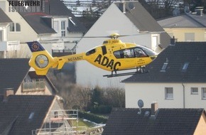 Feuerwehr Iserlohn: FW-MK: Rettungshubschraubereinsatz am Heimbergweg