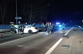 Feuerwehr Herdecke: FW-EN: Schwerer Verkehrsunfall auf der Ruhrbrücke