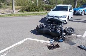 Polizeidirektion Ludwigshafen: POL-PDLU: Speyer - Beim Abbiegen entgegenkommendes Motorrad übersehen (33/0604)