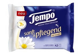 Tempo: Ab sofort gibt es von Tempo auch feuchte Toilettentücher (mit Bild)