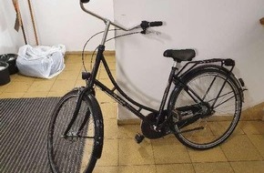 Polizeiinspektion Wilhelmshaven/Friesland: POL-WHV: Eigentümer zu sichergestelltem Fahrrad gesucht - Zeugenaufruf!