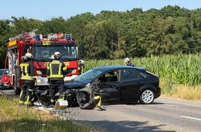 FFW Gemeinde Schwalmtal: FFW Schwalmtal: Technische Hilfeleistung nach Verkehrsunfall mit zwei Pkw