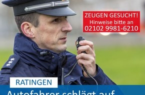 Polizei Mettmann: POL-ME: Autofahrer rastet aus: Polizei sucht Zeugen - Ratingen - 2002014