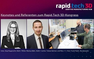 Messe Erfurt: Keynote von Diehl Defence am Eröffnungstag der Rapid.Tech 3D 2023 am 9. Mai