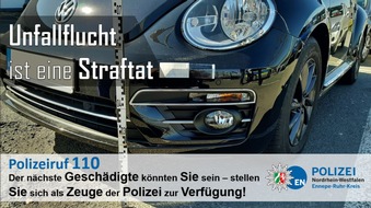 Kreispolizeibehörde Ennepe-Ruhr-Kreis: POL-EN: Ennepe-Ruhr-Kreis- Verkehrsunfallflucht - kein Kavaliersdelikt