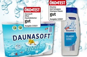 NORMA: NORMA: Shampoo und Haushaltstücher der Eigenmarken ELCURINA und DAUNASOFT von ÖKO-TEST für „gut“ befunden / Nürnberger Lebensmittel-Discounter zum dritten Mal in 2021 auf Spitzenplätzen im Testmagazin