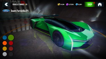 Team Fordzilla P1-Rennfahrzeug feiert Mobile-Gaming-Debüt im beliebten Computerspiel Asphalt 8