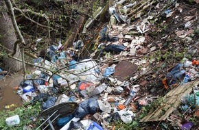 Polizeidirektion Wittlich: POL-PDWIL: Illegale Müllentsorgung im Wald im Bereich eines Parkplatzes an der B421 (Zeller Berg)