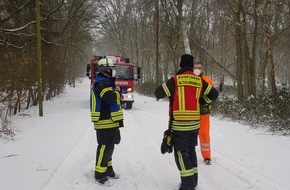 Feuerwehr Schermbeck: FW-Schermbeck: Baum in Oberleitung