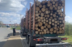 Landespolizeiinspektion Saalfeld: LPI-SLF: Holztransporte rücken in den Fokus