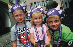 Alpenregion Bludenz: "Lila-Zeitreise" am 7. Juli in der Alpenstadt Bludenz Milka Schokofest 2012 -  für die ganze Familie - BILD