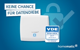 eQ-3 AG: Keine Chance für Datendiebe: Homematic IP zum fünften Mal durch den VDE zertifiziert