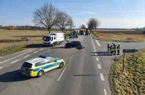 Polizeiinspektion Stade: POL-STD: 38-jähriger Motorradfahrer bei Unfall in Buxtehude-Ketzendorf schwer verletzt