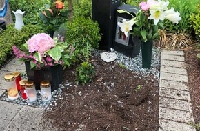 Polizei Duisburg: POL-DU: Rheinhausen: Sträucher von Grab auf Trompeter Friedhof gestohlen