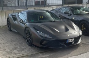 Polizei Essen: POL-E: Essen: FOTOFAHNDUNG nach gestohlenem Ferrari F8 Tributo