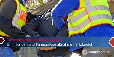 Bundespolizeidirektion München: Bundespolizeidirektion München: Tatverdächtige schnell gefasst / Ermittlungen und Fahndungsmaßnahmen erfolgreich