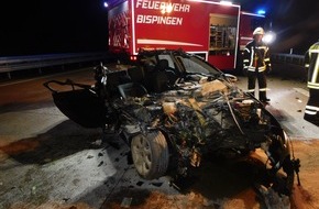 Polizeiinspektion Heidekreis: POL-HK: Bispingen: Schwerer Unfall auf der Autobahn bei Bispingen (Foto anbei)