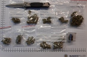 Bundespolizeidirektion Sankt Augustin: BPOL NRW: Bundespolizei stellt Minderjährigen mit Springmesser und Marihuana