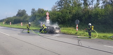 Feuerwehr Schwelm: FW-EN: PKW Brand auf der A 43 mit einem Verletzten