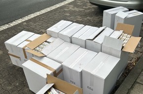 Hauptzollamt Bielefeld: HZA-BI: Bielefelder Zoll zieht 150.000 Schmuggelzigaretten aus dem Verkehr/Zigarettenschmuggler auf der A44 nahe Anröchte gestoppt