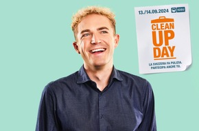 Comunicato stampa: «Con umorismo contro il littering: giornata nazionale Clean-up 2024 con il comico Michael Elsener»