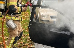 Feuerwehr München: FW-M: Pkw in Flammen (Forstenried)